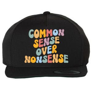 Common Sense Over Nonsense For Kamala Harris 2024 Wool Snapback Cap