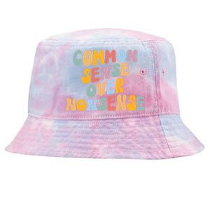 Common Sense Over Nonsense For Kamala Harris 2024 Tie-Dyed Bucket Hat