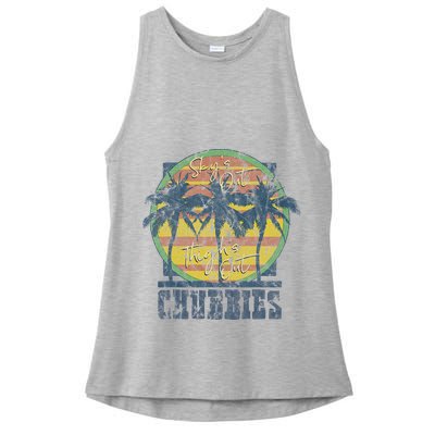 Chubbies Sky’S Out Thighs Out Vintage Retro Beach Ladies PosiCharge Tri-Blend Wicking Tank
