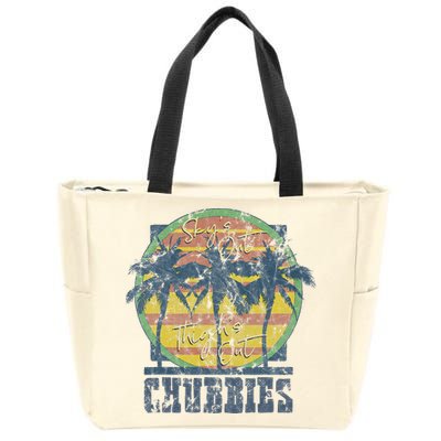 Chubbies Sky’S Out Thighs Out Vintage Retro Beach Zip Tote Bag