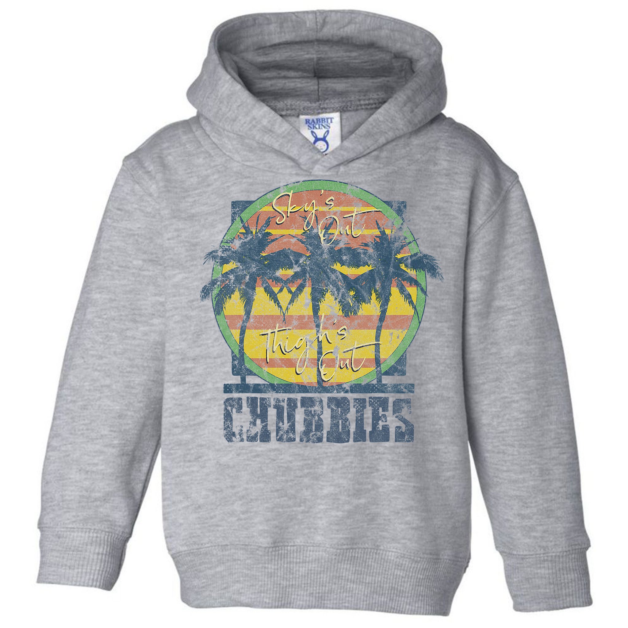 Chubbies Sky’S Out Thighs Out Vintage Retro Beach Toddler Hoodie