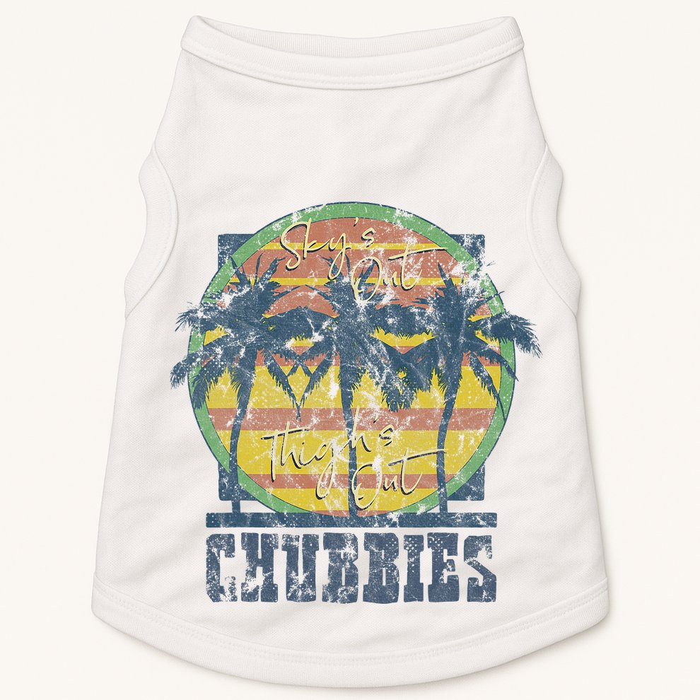 Chubbies Sky’S Out Thighs Out Vintage Retro Beach Doggie Tank