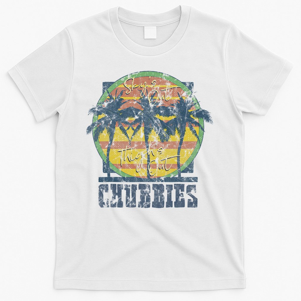 Chubbies Sky’S Out Thighs Out Vintage Retro Beach T-Shirt