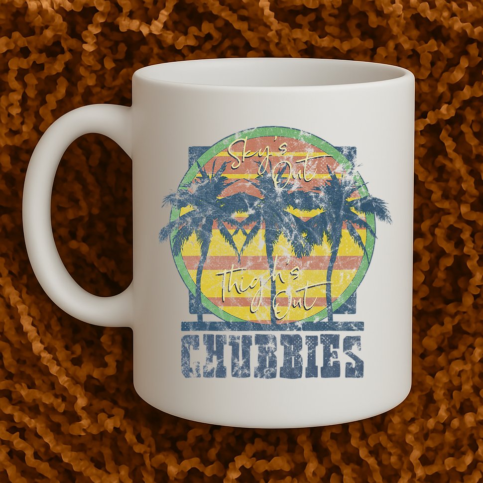 Chubbies Sky’S Out Thighs Out Vintage Retro Beach Mug