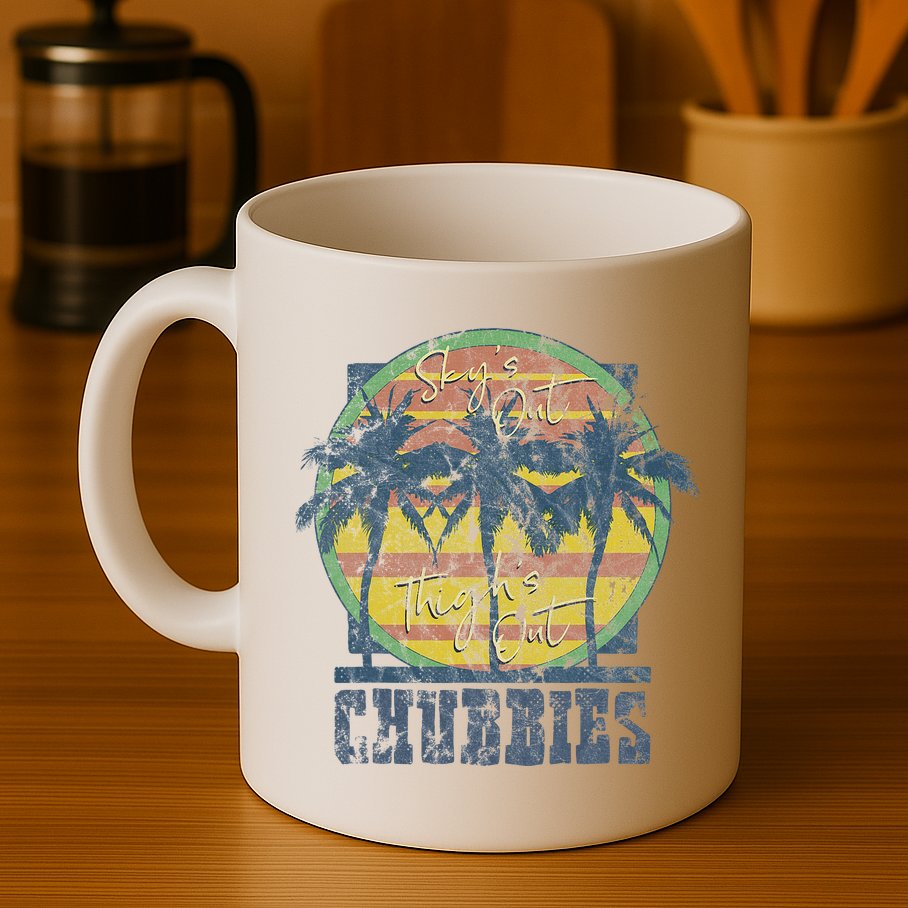 Chubbies Sky’S Out Thighs Out Vintage Retro Beach Mug