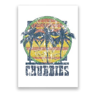 Chubbies Sky’S Out Thighs Out Vintage Retro Beach Poster