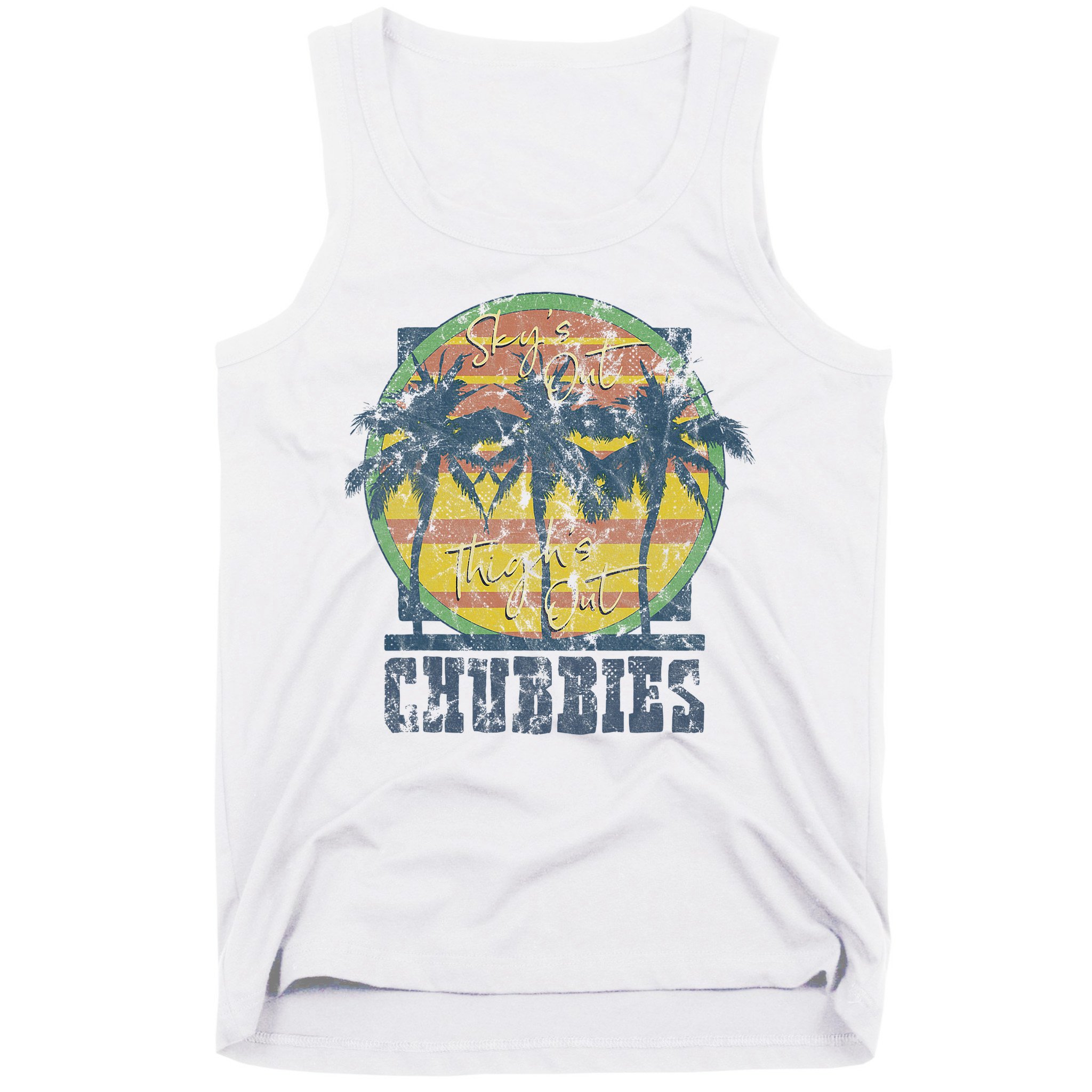Chubbies Sky’S Out Thighs Out Vintage Retro Beach Tank Top