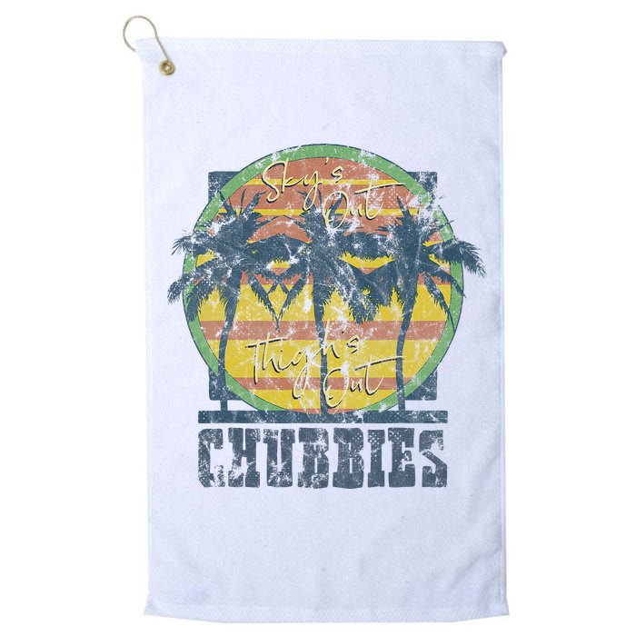 Chubbies Sky’S Out Thighs Out Vintage Retro Beach Golf Towel