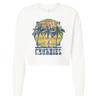 Chubbies Sky’S Out Thighs Out Vintage Retro Beach Cropped Pullover Crew