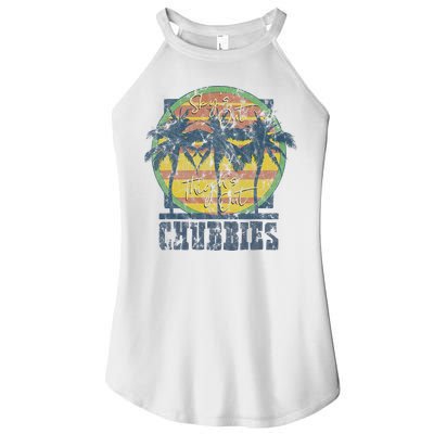 Chubbies Sky’S Out Thighs Out Vintage Retro Beach Women's Perfect Tri Rocker Tank