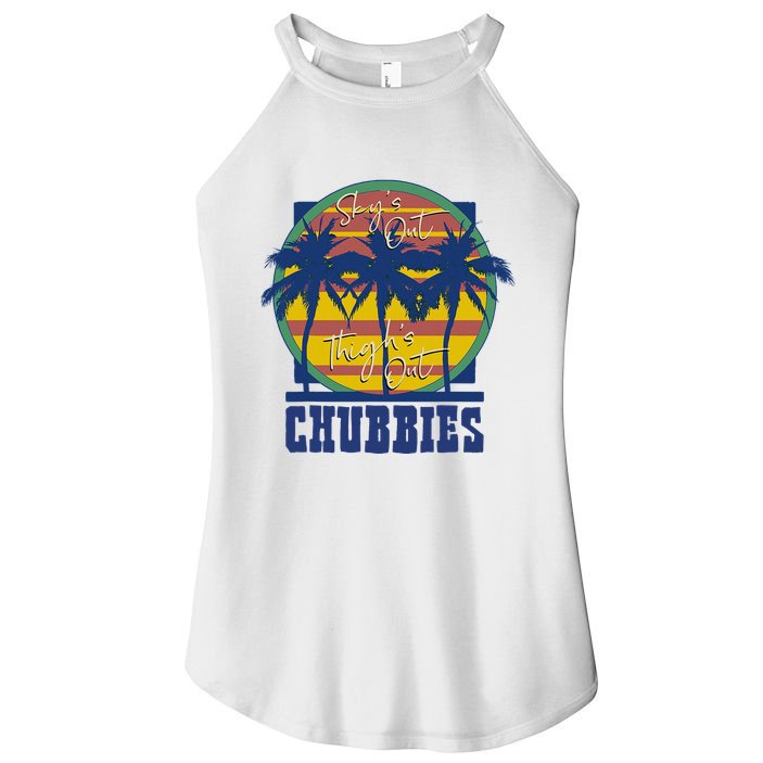 Chubbies Sky’S Out Thighs Out Women's Perfect Tri Rocker Tank
