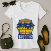 Chubbies Sky’S Out Thighs Out Women's V-Neck T-Shirt