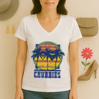Chubbies Sky’S Out Thighs Out Women's V-Neck T-Shirt