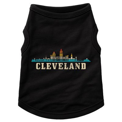 Cleveland Skyline Ohio Vintage Pride Retro Doggie Tank