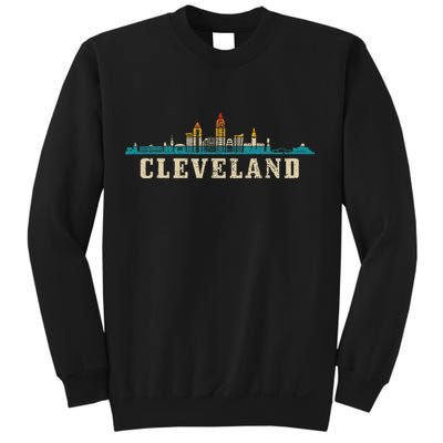Cleveland Skyline Ohio Vintage Pride Retro Sweatshirt