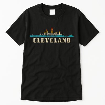 Cleveland Skyline Ohio Vintage Pride Retro Tall T-Shirt