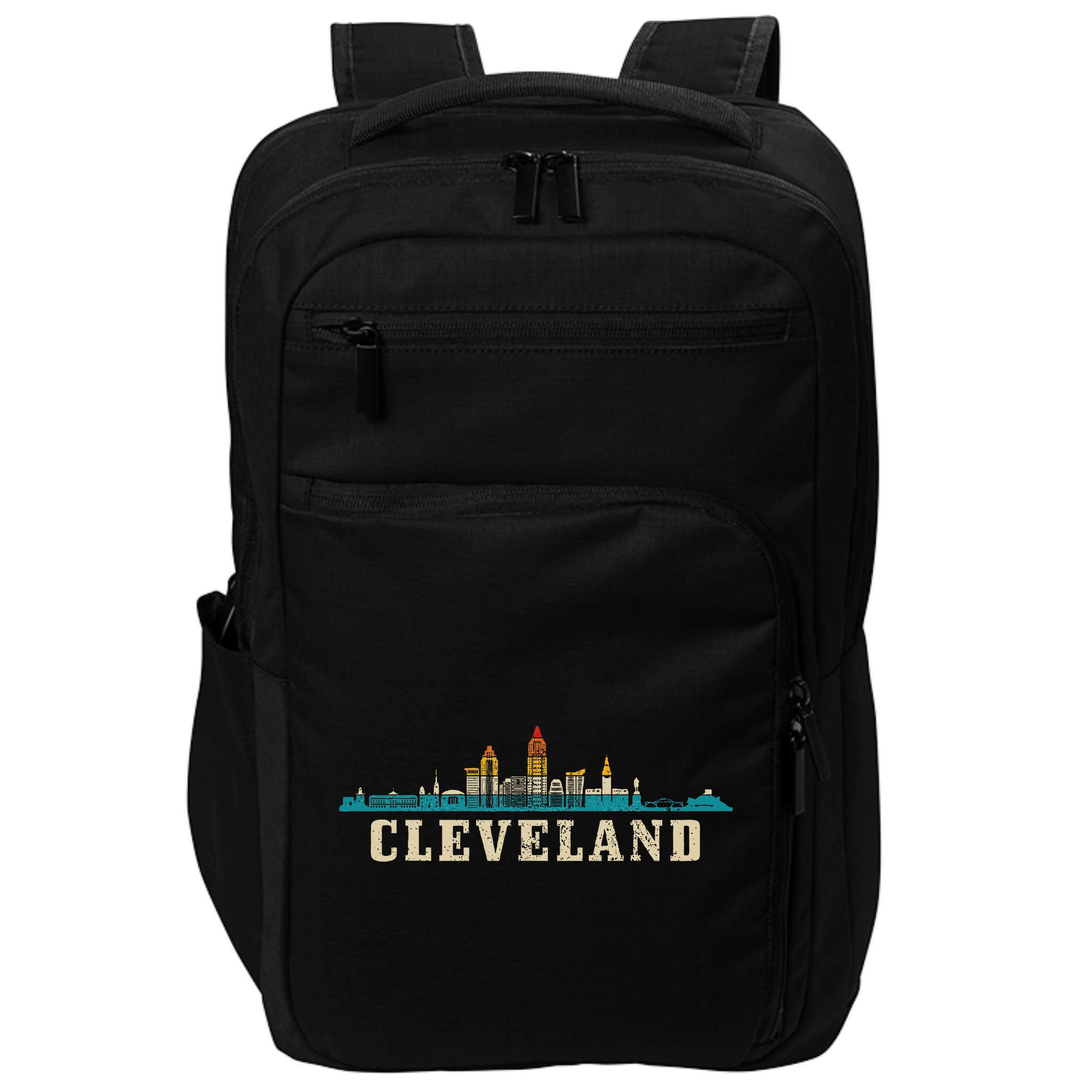 Cleveland Skyline Ohio Vintage Pride Retro Impact Tech Backpack