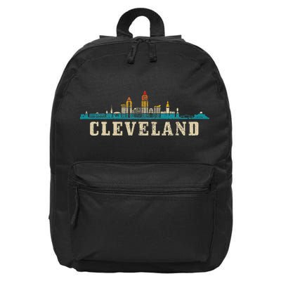Cleveland Skyline Ohio Vintage Pride Retro 16 in Basic Backpack