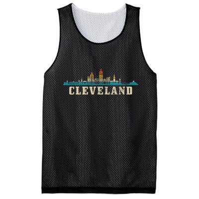 Cleveland Skyline Ohio Vintage Pride Retro Mesh Reversible Basketball Jersey Tank