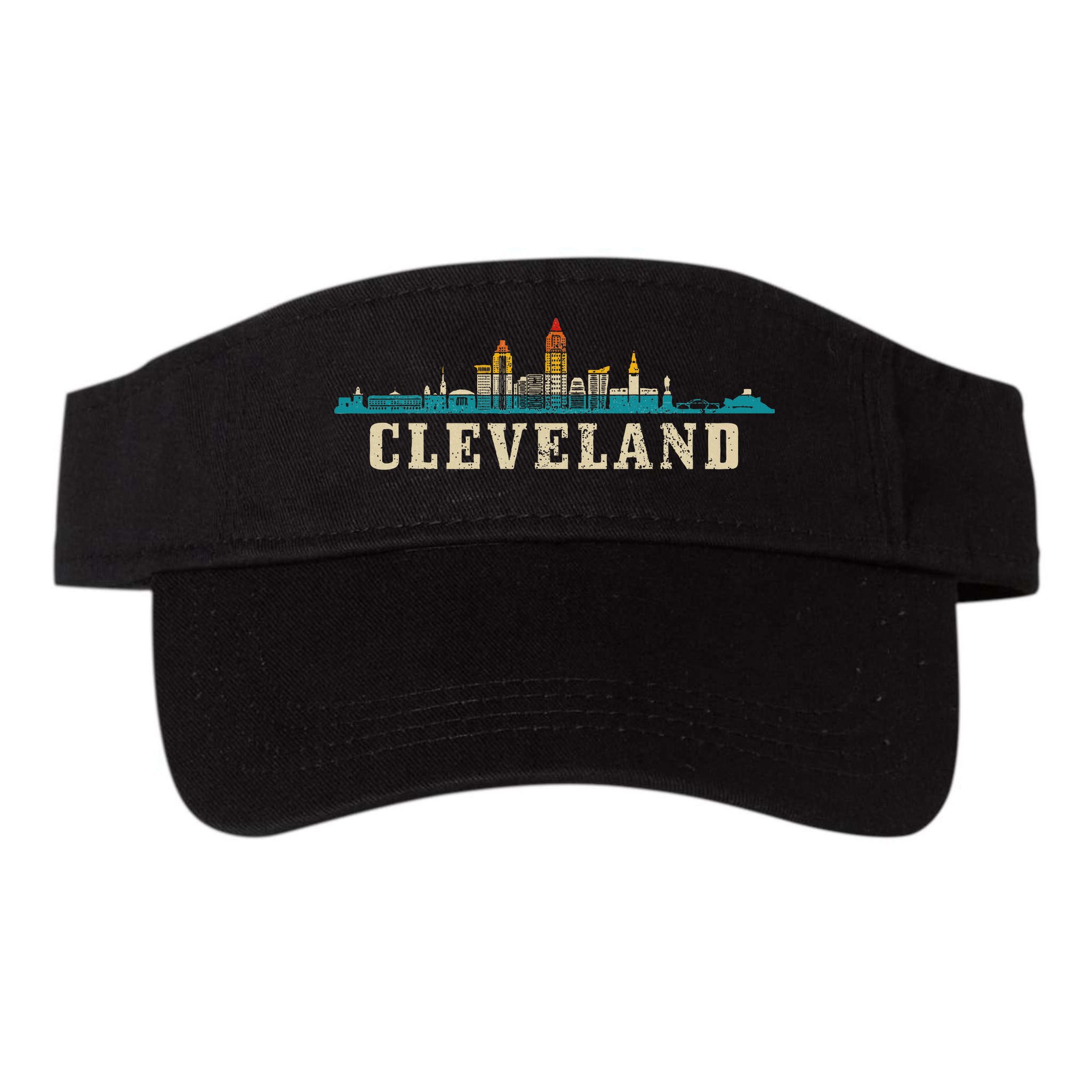 Cleveland Skyline Ohio Vintage Pride Retro Visor