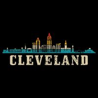 Cleveland Skyline Ohio Vintage Pride Retro Womens T-Shirt