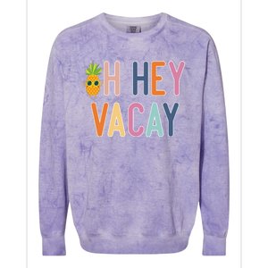 Cute Summer Oh Hey Vacay Gift Colorblast Crewneck Sweatshirt