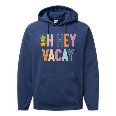 Cute Summer Oh Hey Vacay Gift Performance Fleece Hoodie