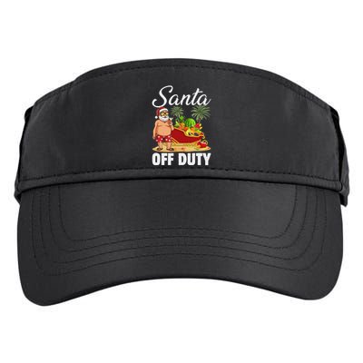 Cute Santa Off Duty Sleigh Summer Vacation Christmas In July Adult Drive Performance Visor