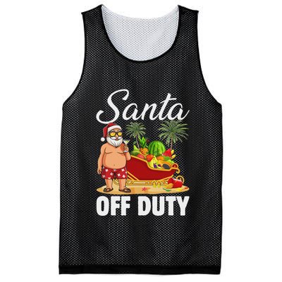 Cute Santa Off Duty Sleigh Summer Vacation Christmas In July Mesh Reversible Basketball Jersey Tank
