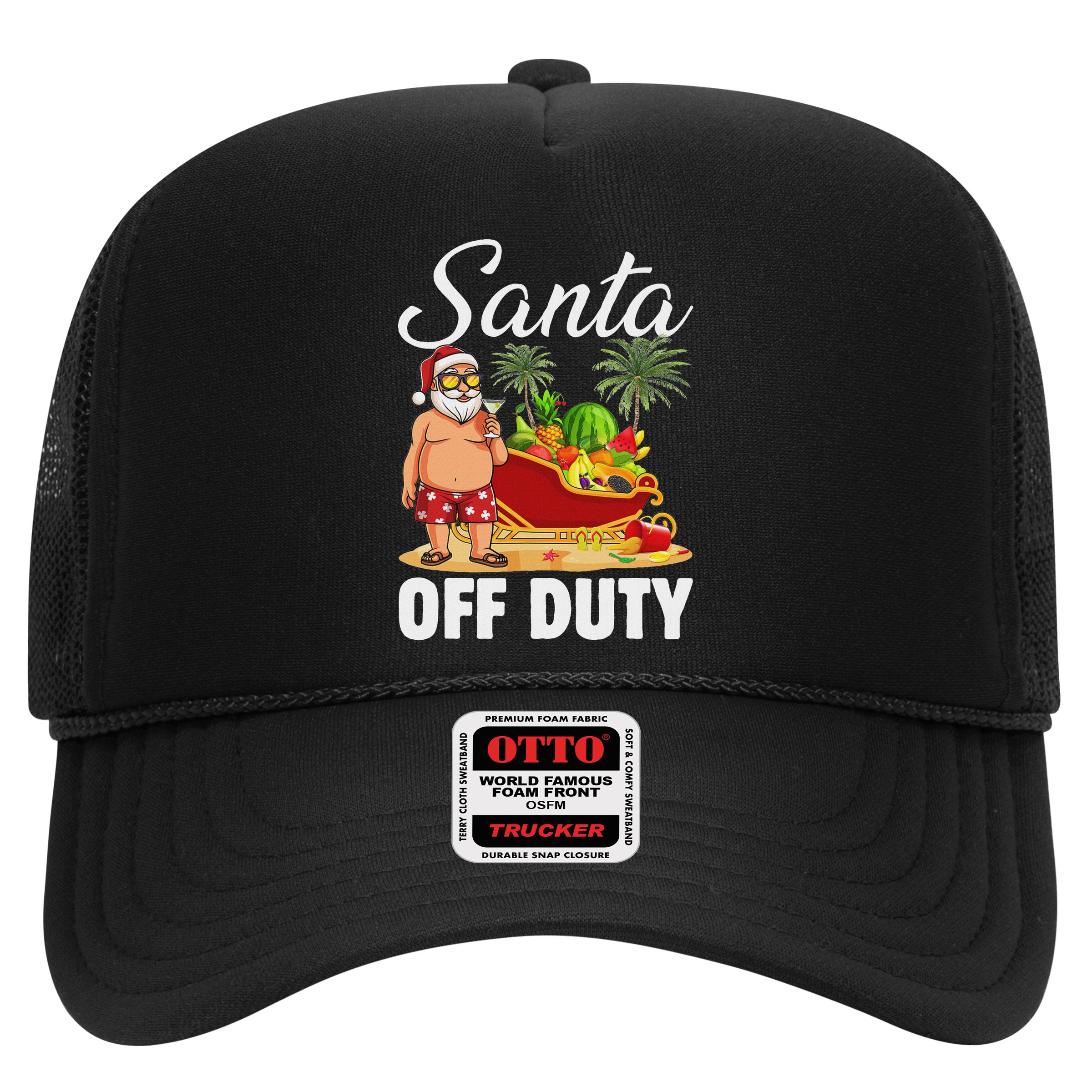 Cute Santa Off Duty Sleigh Summer Vacation Christmas In July Hat