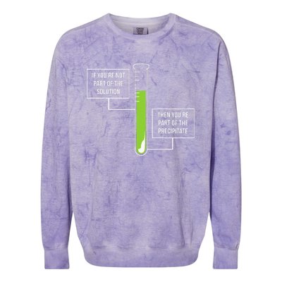 Chemistry Solution Or Precipitate Funny Chemist Colorblast Crewneck Sweatshirt