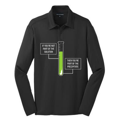 Chemistry Solution Or Precipitate Funny Chemist Silk Touch Performance Long Sleeve Polo