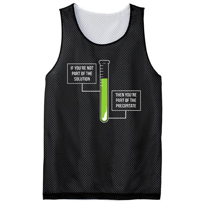 Chemistry Solution Or Precipitate Funny Chemist Mesh Reversible Basketball Jersey Tank