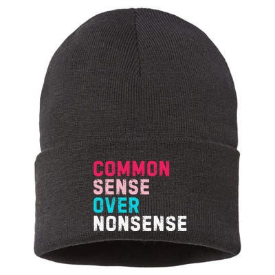 Common Sense Over Nonsense Sustainable Knit Beanie