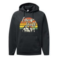 Camp Staff Outdoor Sunset Summer Camping Performance Fleece Hoodie