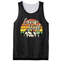 Camp Staff Outdoor Sunset Summer Camping Mesh Reversible Basketball Jersey Tank