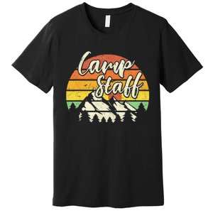 Camp Staff Outdoor Sunset Summer Camping Premium T-Shirt