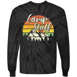 Camp Staff Outdoor Sunset Summer Camping Tie-Dye Long Sleeve Shirt