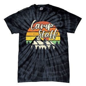 Camp Staff Outdoor Sunset Summer Camping Tie-Dye T-Shirt