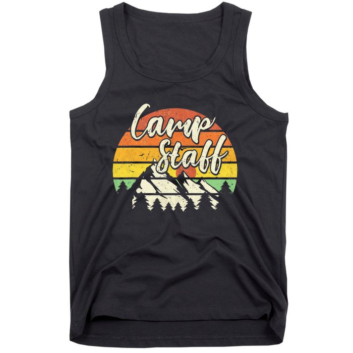 Camp Staff Outdoor Sunset Summer Camping Tank Top