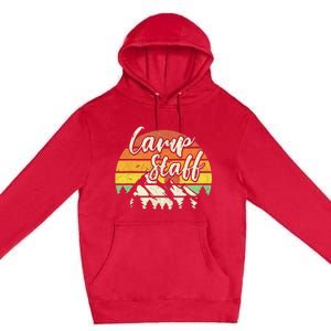 Camp Staff Outdoor Sunset Summer Camping Premium Pullover Hoodie