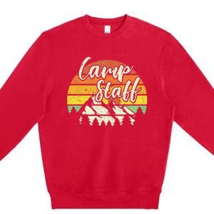 Camp Staff Outdoor Sunset Summer Camping Premium Crewneck Sweatshirt