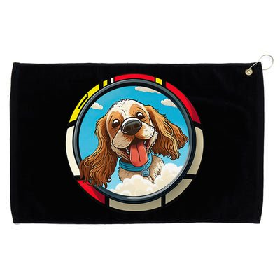 Cocker Spaniel Owner Cartoon of a Cocker Spaniel Grommeted Golf Towel