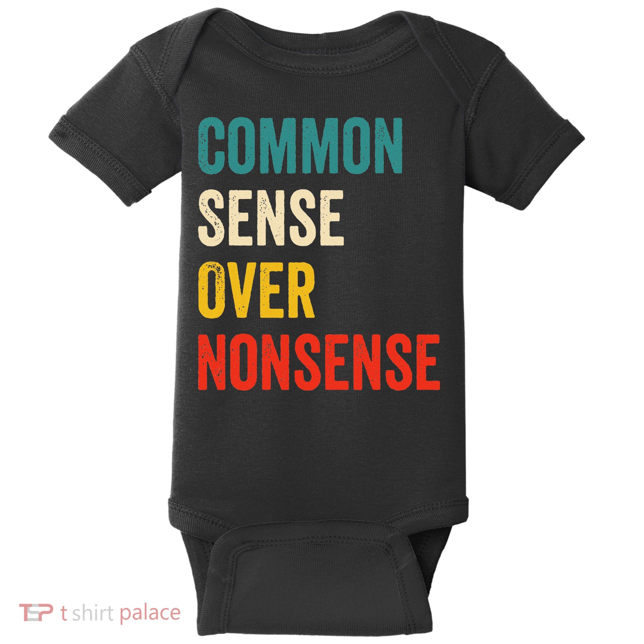 Common Sense Over Nonsense Trump 2024 Baby Bodysuit