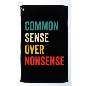 Common Sense Over Nonsense Trump 2024 Platinum Collection Golf Towel