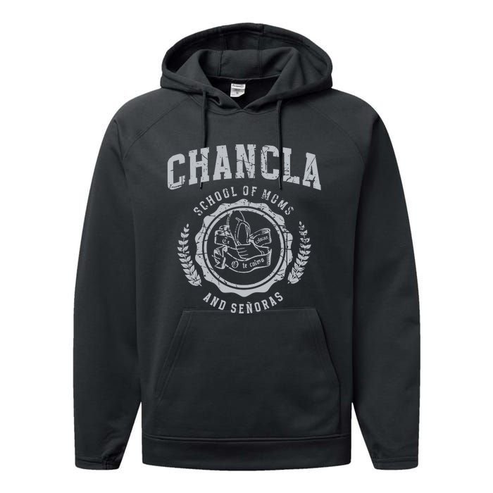 Chancla School Of Moms And Senoras Performance Fleece Hoodie