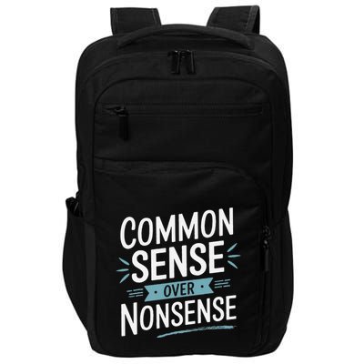 Common Sense Over Nonsense Impact Tech Backpack