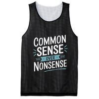 Common Sense Over Nonsense Mesh Reversible Basketball Jersey Tank
