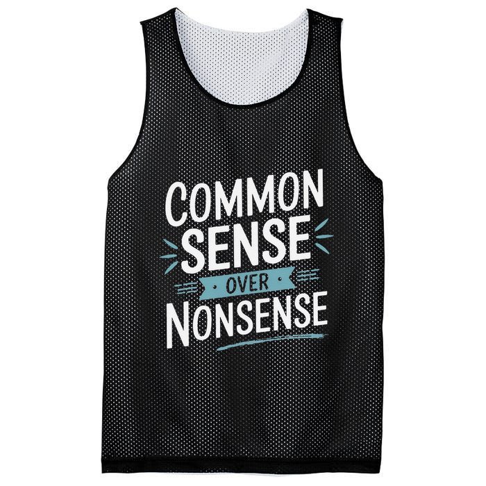 Common Sense Over Nonsense Mesh Reversible Basketball Jersey Tank