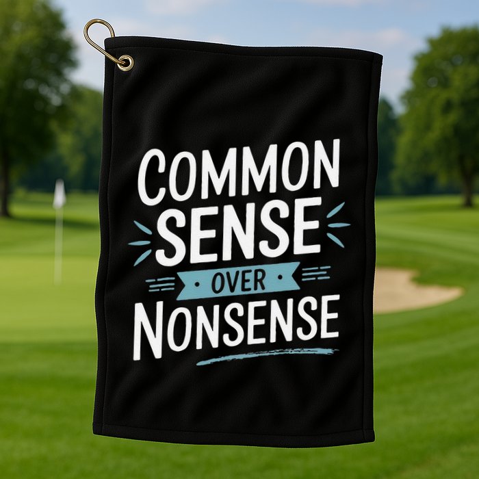 Common Sense Over Nonsense Golf Towel